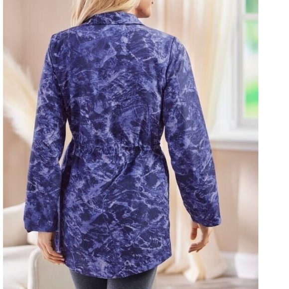 Soft Surroundings Sea Mist Anorak Full-Zip Rain Jacket 1X - Picture 2 of 11